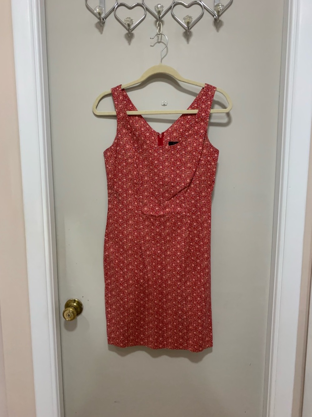 Vintage Express Ditsy Floral Dress in Red